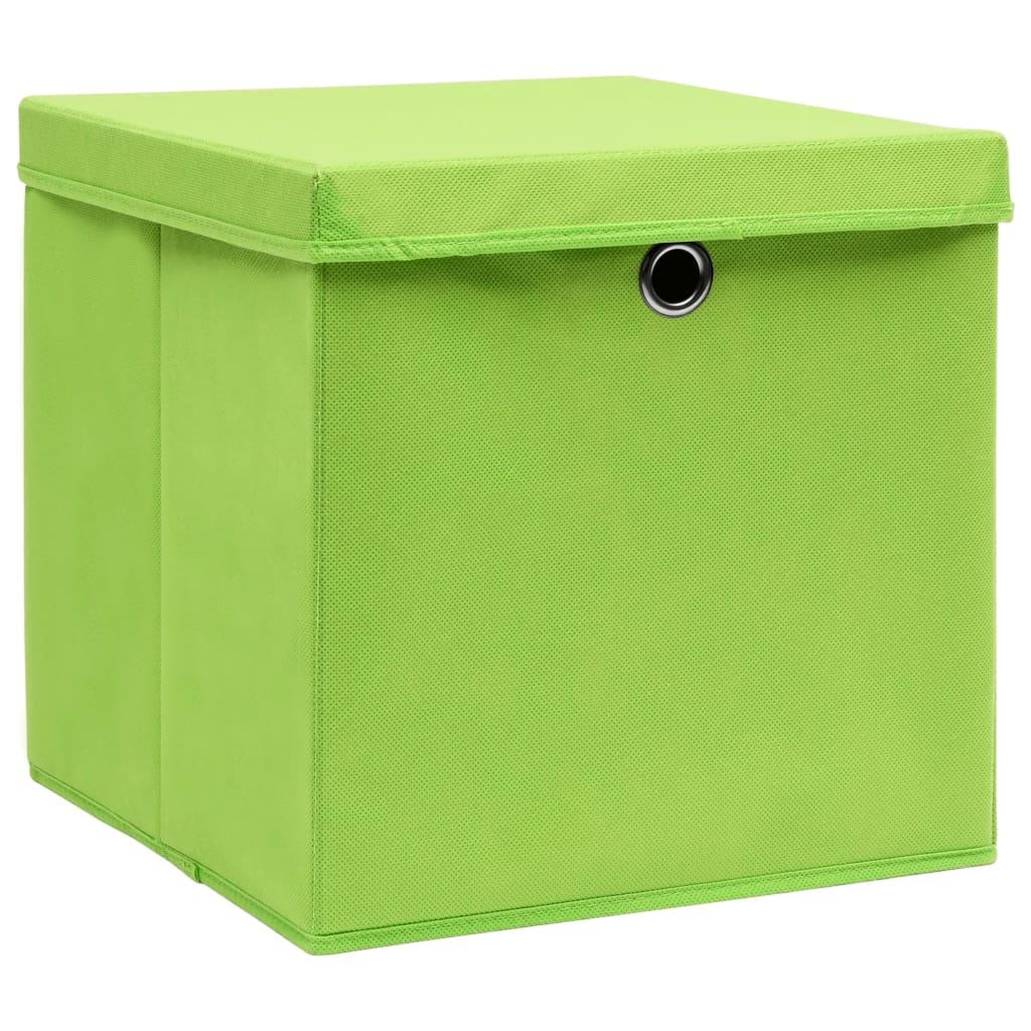 Voir la diapositive 2 : VIDAXL Boîtes de rangement avec couvercles 4 pcs 28x28x28 cm Vert