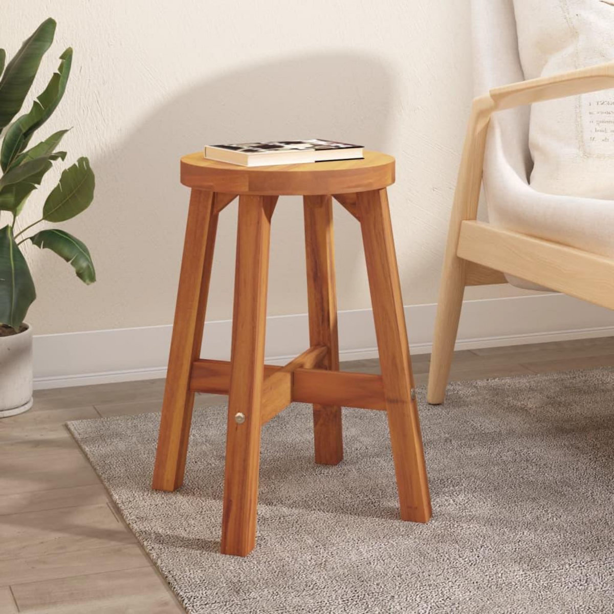 VIDAXL Tabouret Marron 38x38x45 cm Bois d'acacia solide