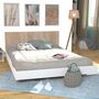 Voir la diapositive 1 : Lit double 140x190 cm avec tête de lit et sommier LAGOS
