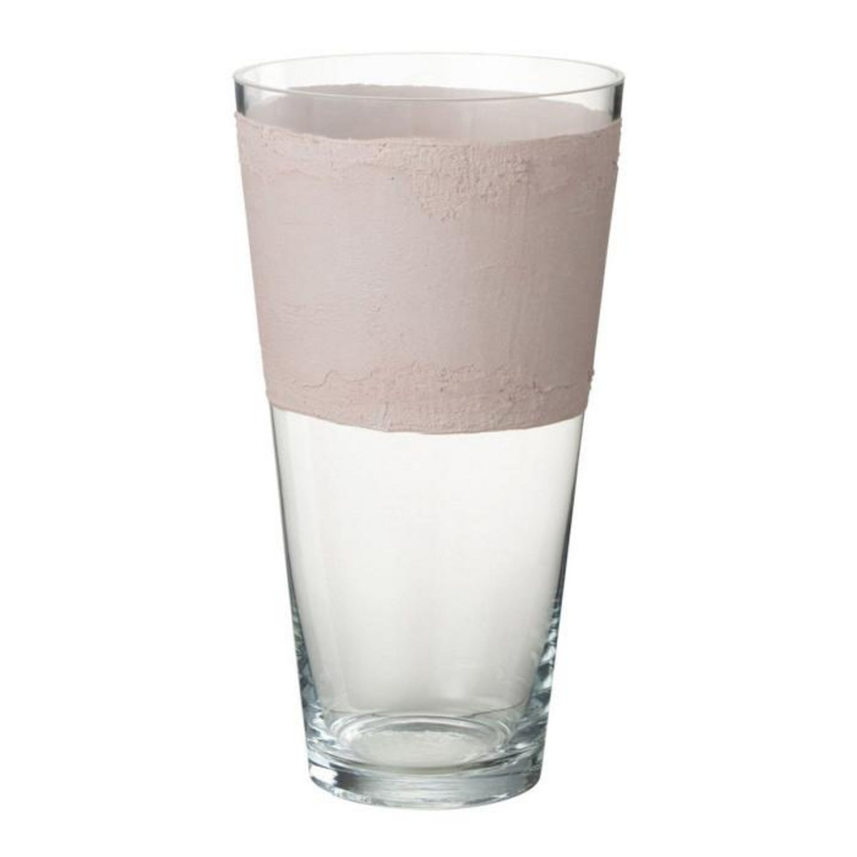 Paris Prix Vase Déco en Verre  Delph  35cm Transparent & Rose