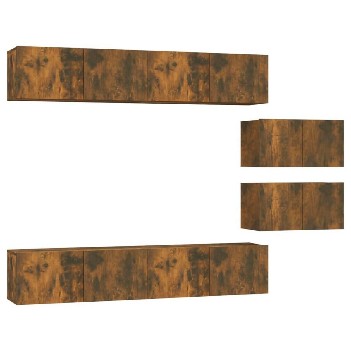 VIDAXL Ensemble de meubles TV 6 pcs Chene fume Bois d'ingenierie