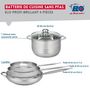 Voir la diapositive 2 : ELO Ensemble de 3 Poêles de cuisson 24, 28 et 32 cm et 1 faitout 24 cm Elo Profi Brillant
