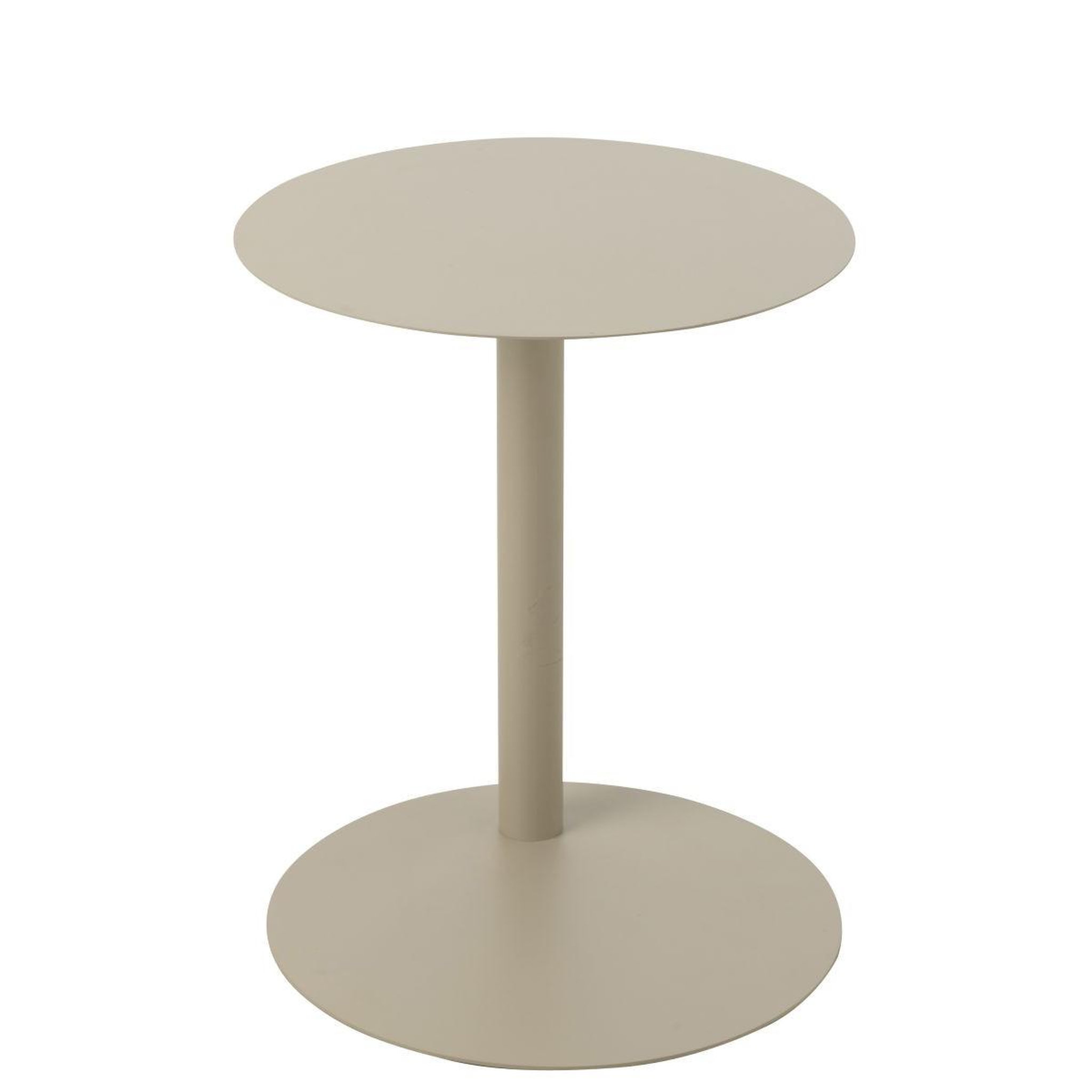 Voir la diapositive 3 : J-LINE Table d'appoint ronde en métal  reva  50cm beige