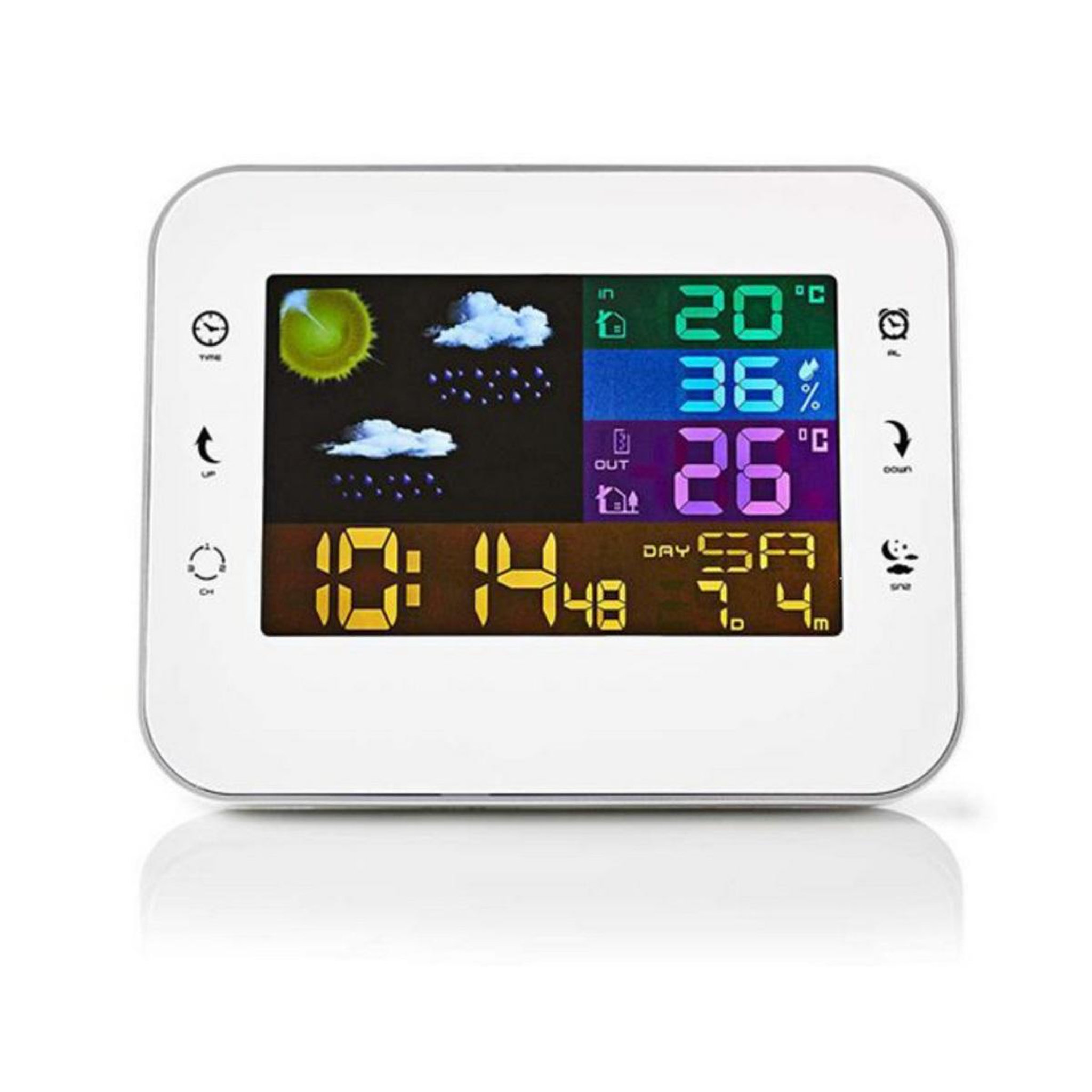 NEDIS Station météo sans fil avec écran lcd couleur - west402wt