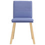 Voir la diapositive 4 : VIDAXL Chaises a manger lot de 6 bleu jean tissu
