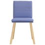 Voir la diapositive 4 : VIDAXL Chaises a manger lot de 6 bleu jean tissu