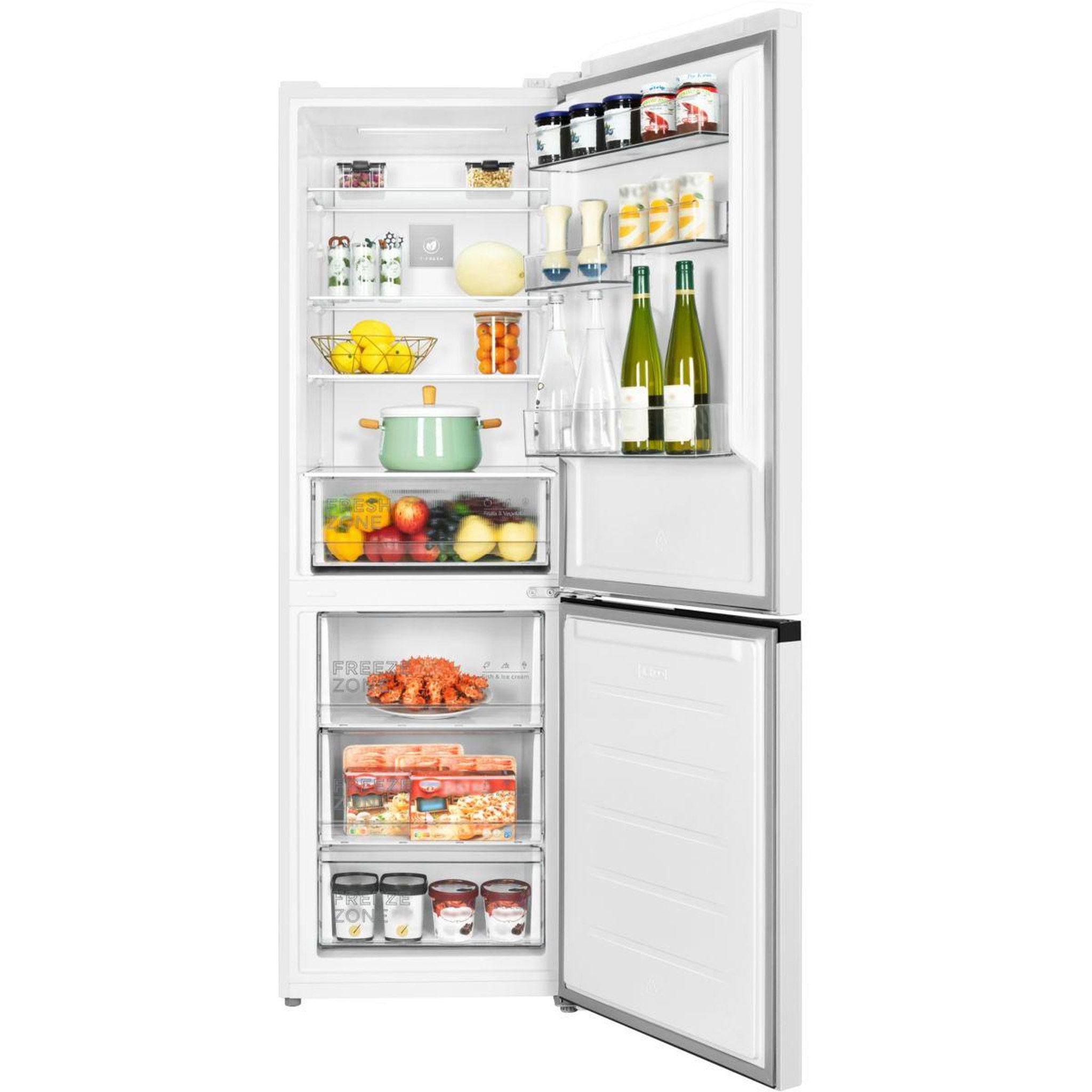 Voir la diapositive 4 : TCL Réfrigérateur combiné rf340bwd0
