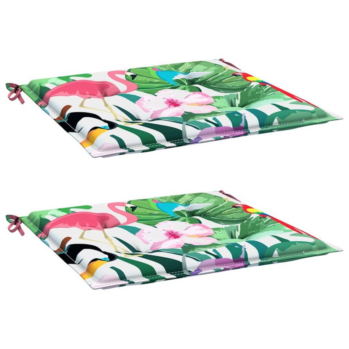 VIDAXL Coussins de chaise de jardin lot de 2 multicolore 50x50x3 cm