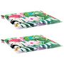 Voir la diapositive 3 : VIDAXL Coussins de chaise de jardin lot de 2 multicolore 50x50x3 cm