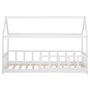 Voir la diapositive 4 : HomeStyle4U Lit D'Enfant 90x200 cm Lit Cabane Montessori avec Barriere