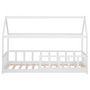 Voir la diapositive 4 : HomeStyle4U Lit D'Enfant 90x200 cm Lit Cabane Montessori avec Barriere