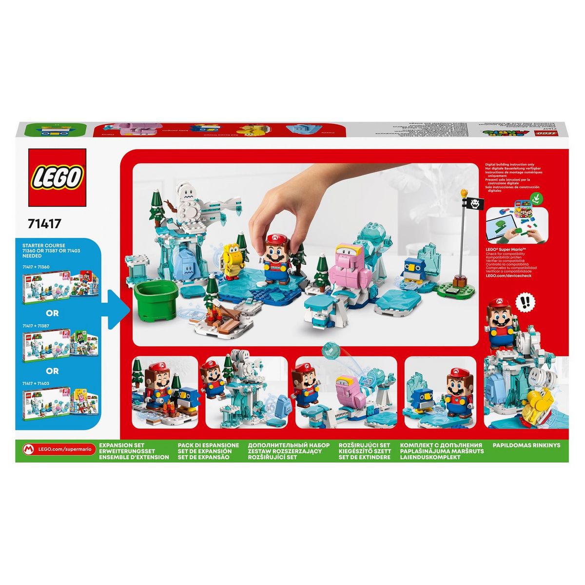 LEGO Super Mario 71417 Ensemble extension L'aventure dans la neige de Morsinet? Jouet pour Enfants à Combiner avec Pack de Démarrage, et Figurines Congélo