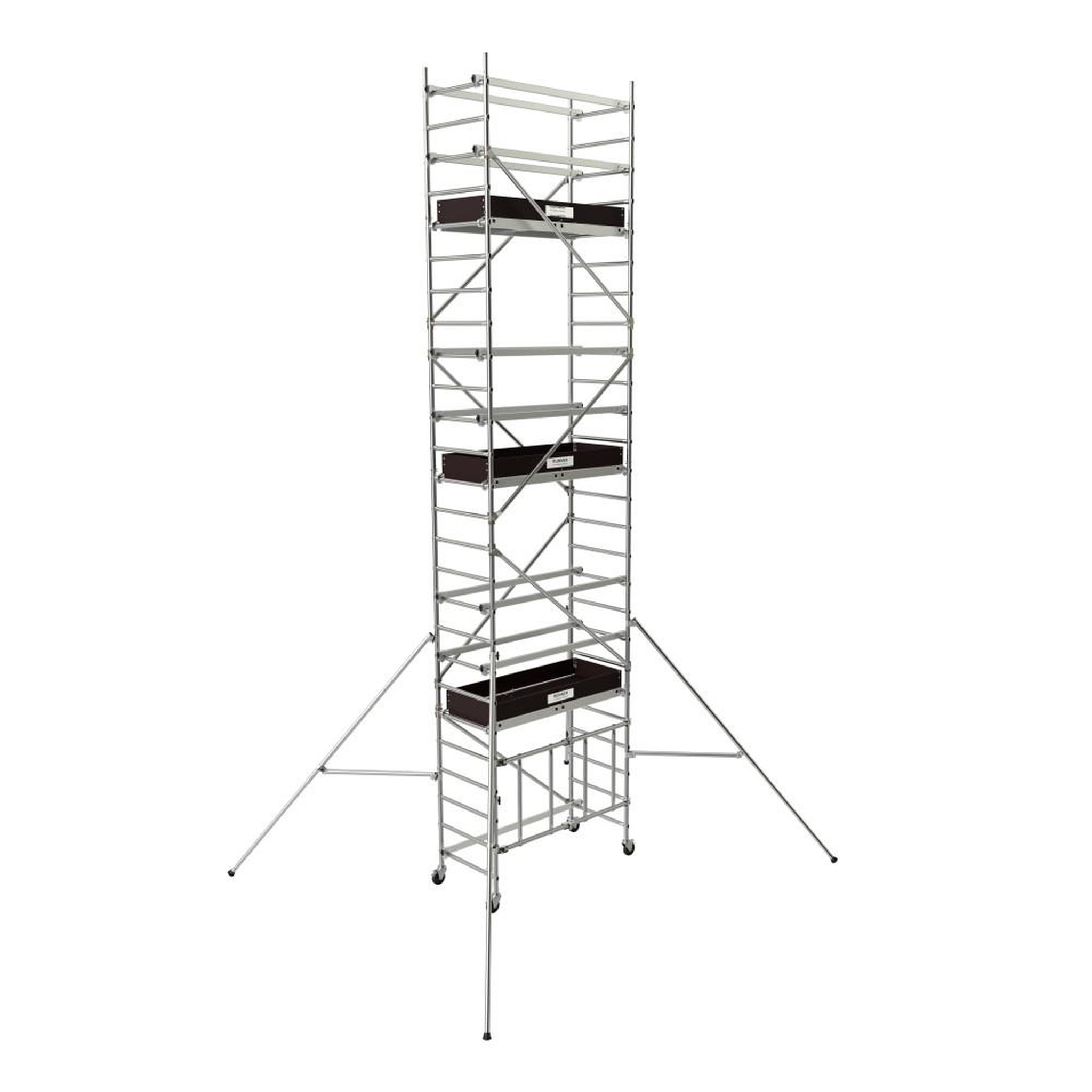 TUBESCA Echafaudages roulants en aluminium Runner - 2 planchers - planche 4,6 m