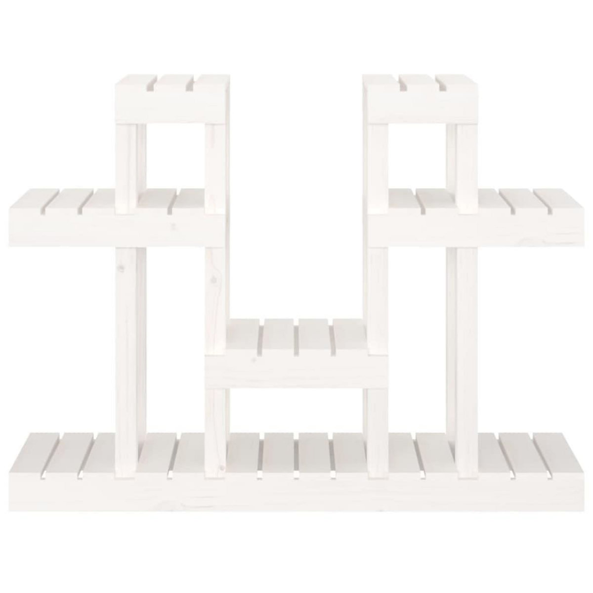 VIDAXL Support a plantes Blanc 104,5x25x77,5 cm Bois massif de pin