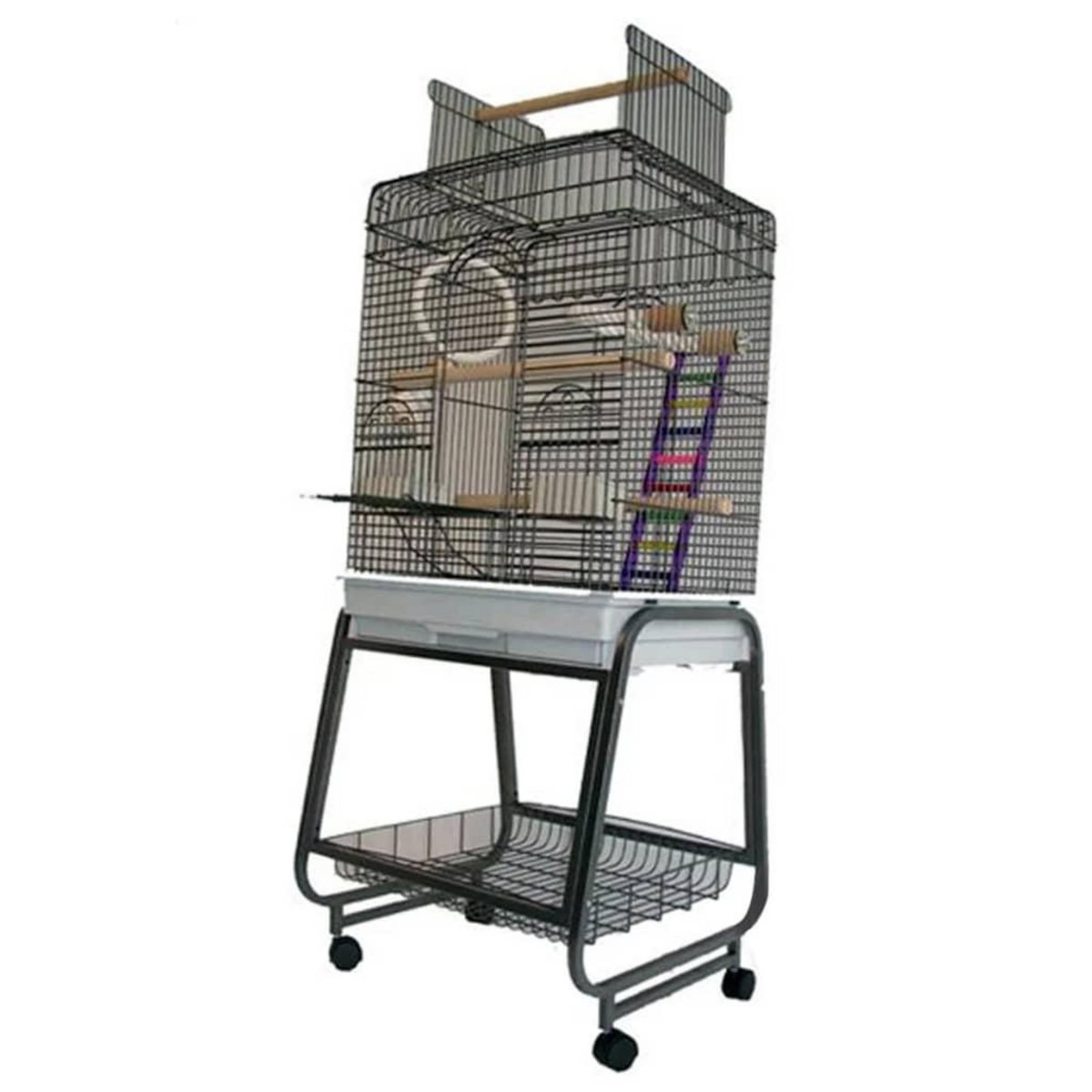 Strong Strong Cage pour perroquetd Villa Aurelia Gris 56 x 43 x 154 cm