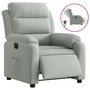 Voir la diapositive 2 : VIDAXL Fauteuil inclinable electrique gris clair velours