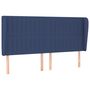 Voir la diapositive 2 : VIDAXL Tete de lit avec oreilles Bleu 203x23x118/128 cm Tissu