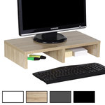 IDIMEX Support d'écran d'ordinateur MONITOR, en mélaminé. Coloris disponibles : Gris