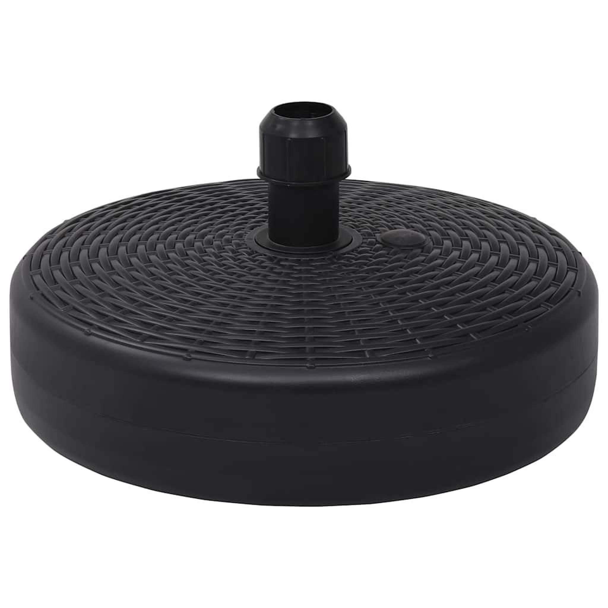 VIDAXL Socle de parasol rempli de sable/d'eau 24 l noir