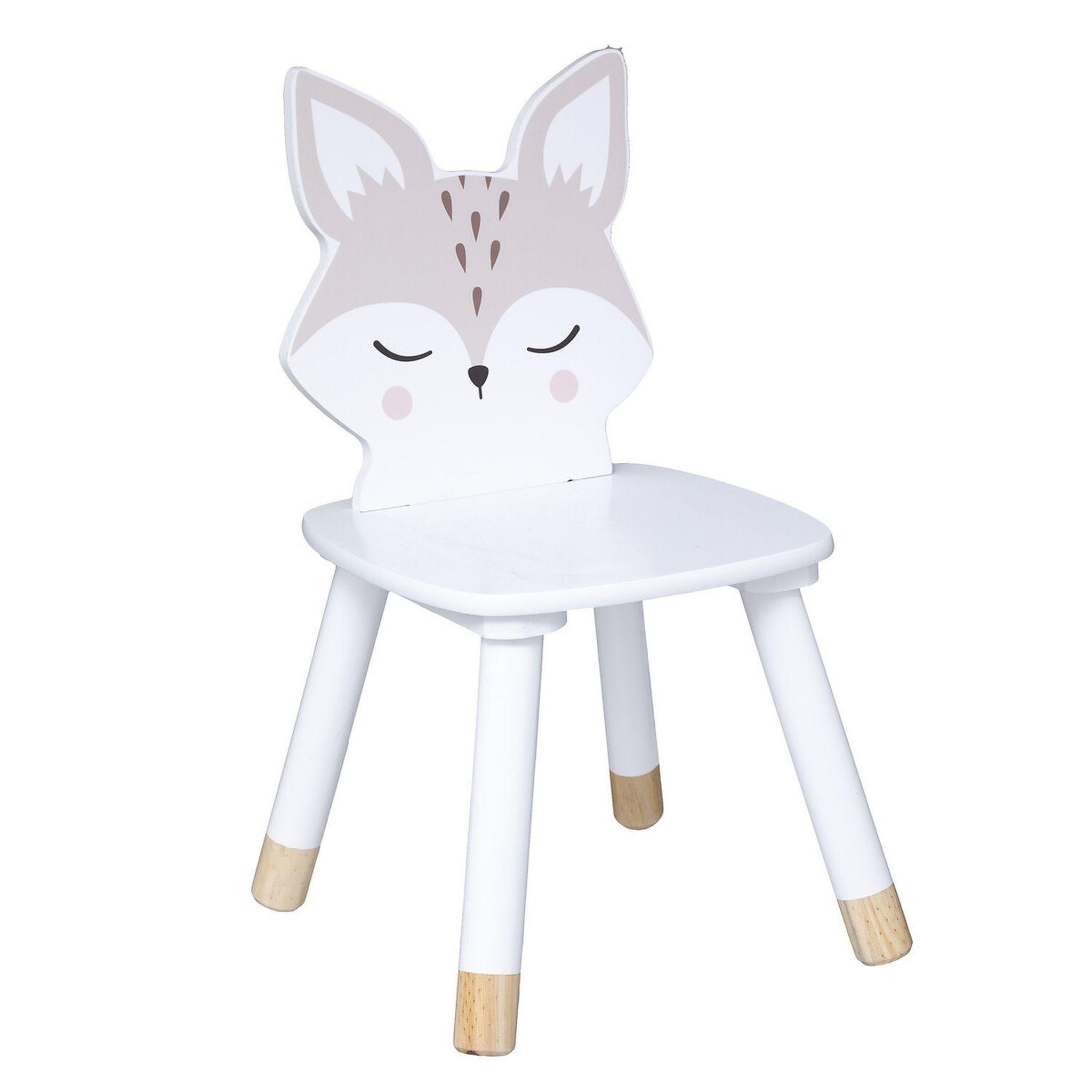 ATMOSPHERA Chaise renard pour enfant - blanc