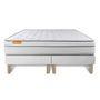 Voir la diapositive 2 : SEPTNUITS Matelas + double sommiers Memo Luxe Ressorts ensachés + mémoire de forme 5 zones de confort MAXI épaisseur