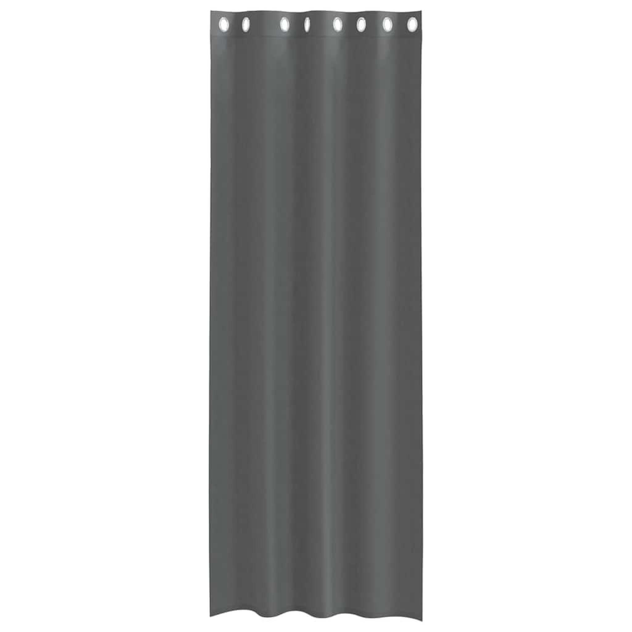 Voir la diapositive 4 : VIDAXL Rideaux en voile avec œillets 2 pcs gris fonce 140x300 cm