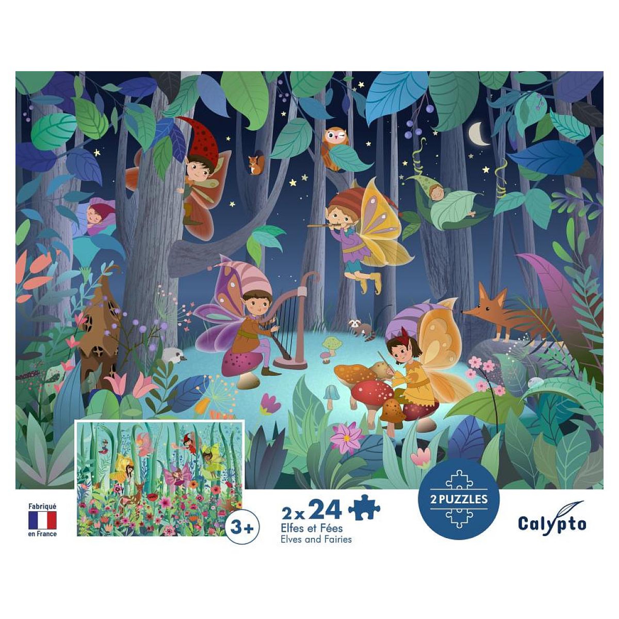 Sentosphere Puzzle 24 pieces x 2 elfes et fees