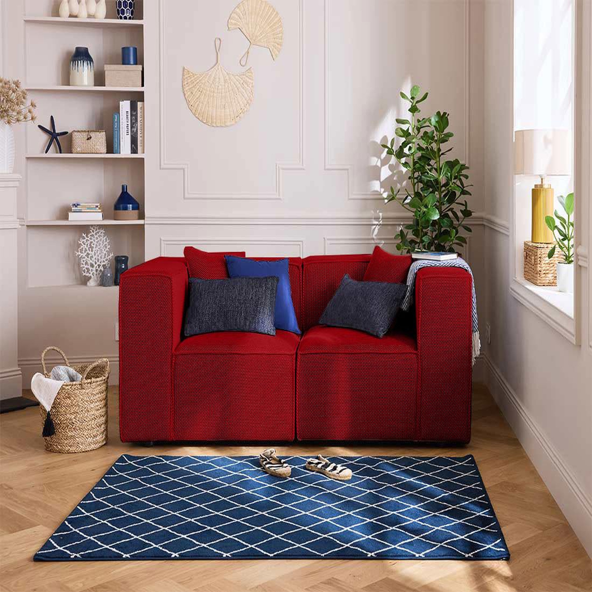 Voir la diapositive 1 : LISA DESIGN Arty - canapé modulable 2 places - en tissu mailles 3d
