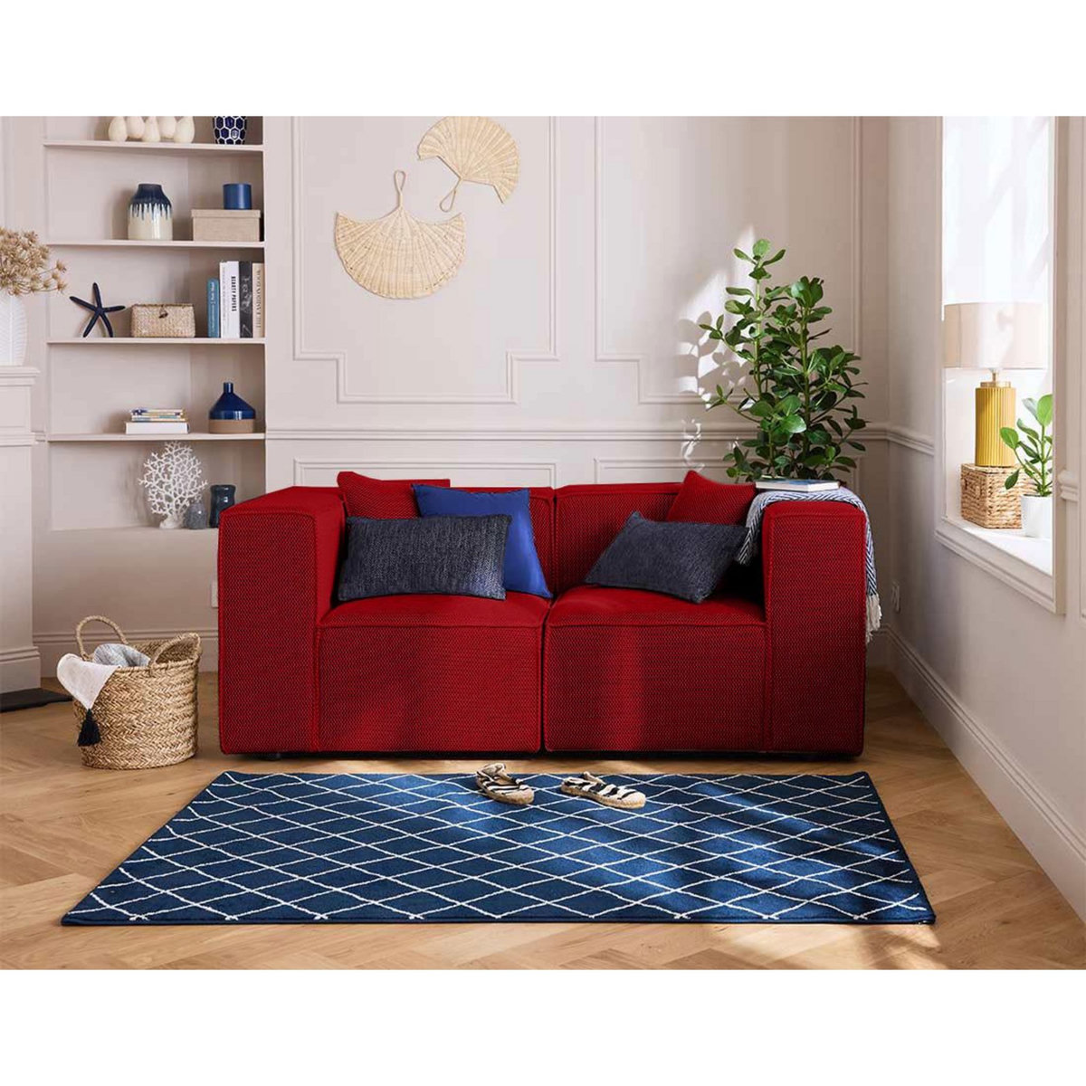 LISA DESIGN Arty - canapé modulable 2 places - en tissu mailles 3d