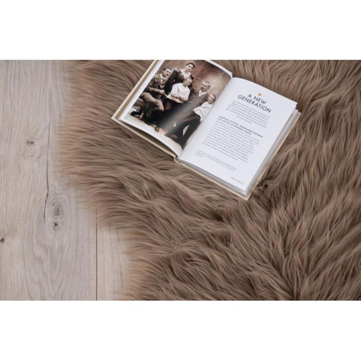 Paris Prix Tapis Imitation Fourrure  Katy  60x90cm Marron