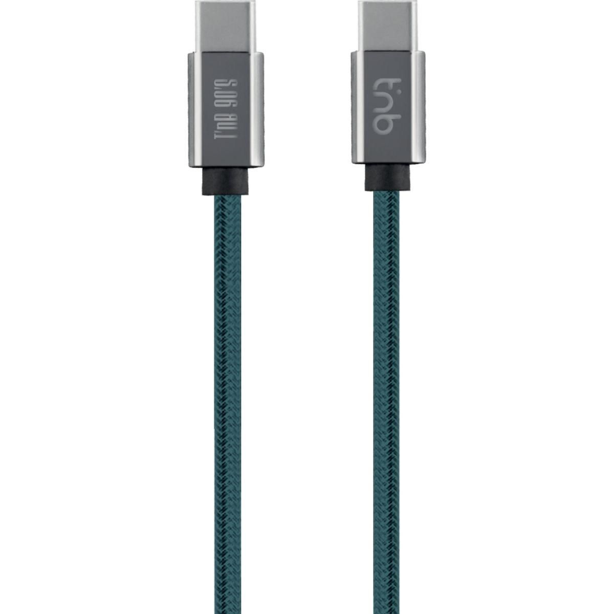 TNB Câble USB vers USB-C 1.5m nylon bleu