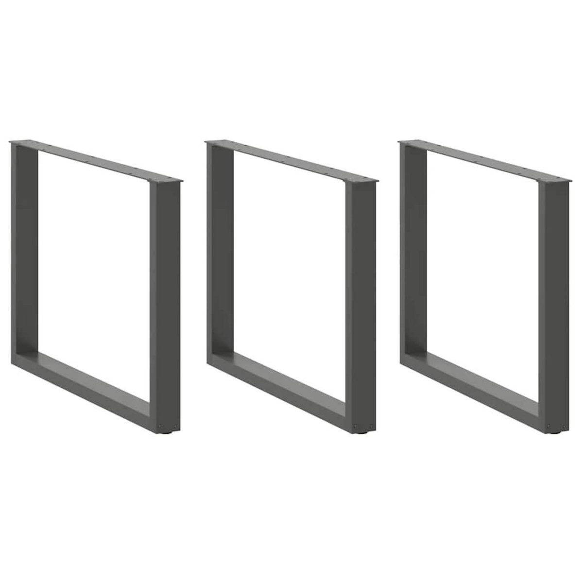 VIDAXL Pieds de table a manger forme de U 2 pcs 100x(72-73) cm acier