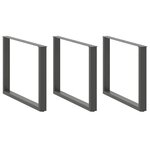 VIDAXL Pieds de table a manger forme de U 2 pcs 100x(72-73) cm acier