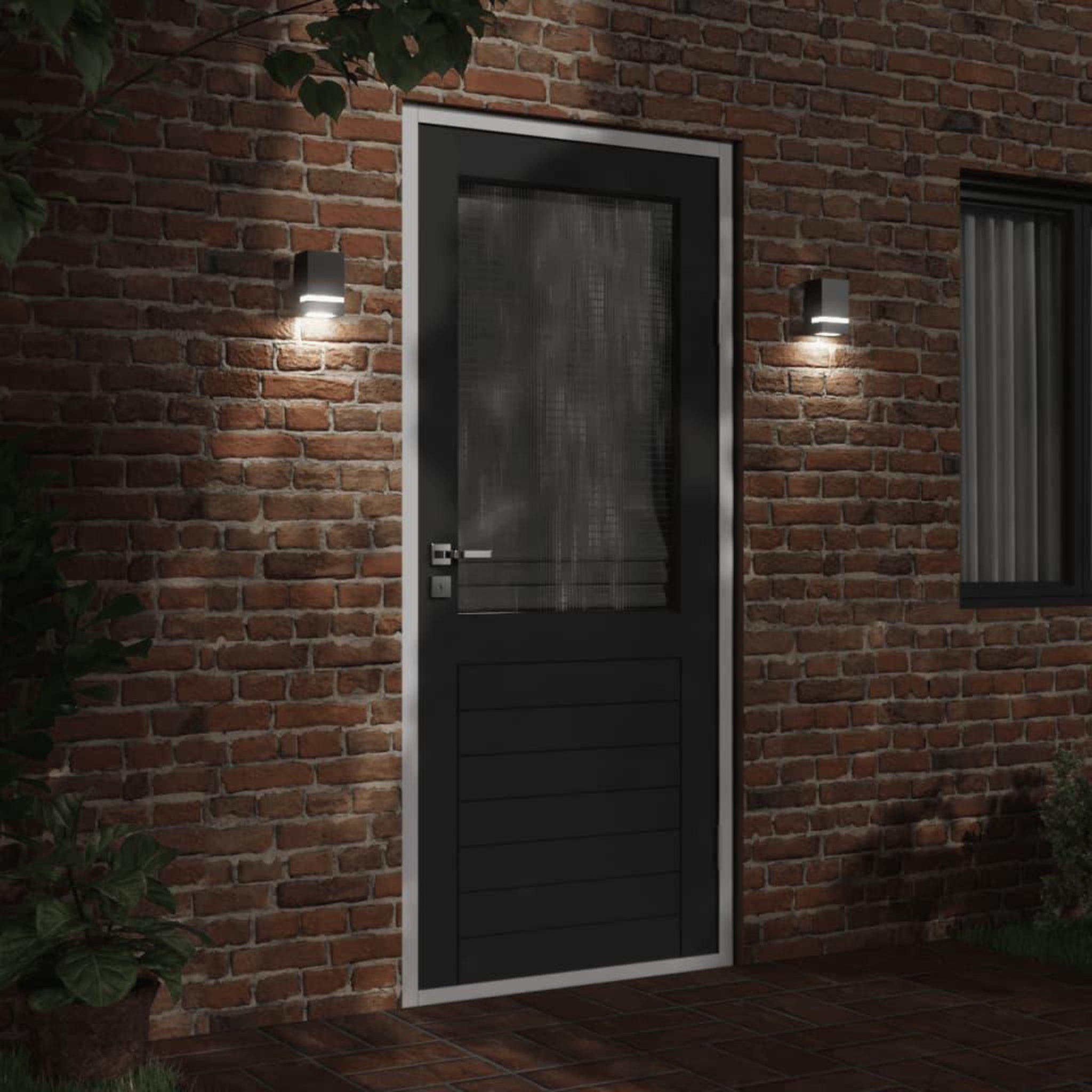 Voir la diapositive 3 : VIDAXL Appliques murales d'exterieur 2 pcs noir acier inoxydable