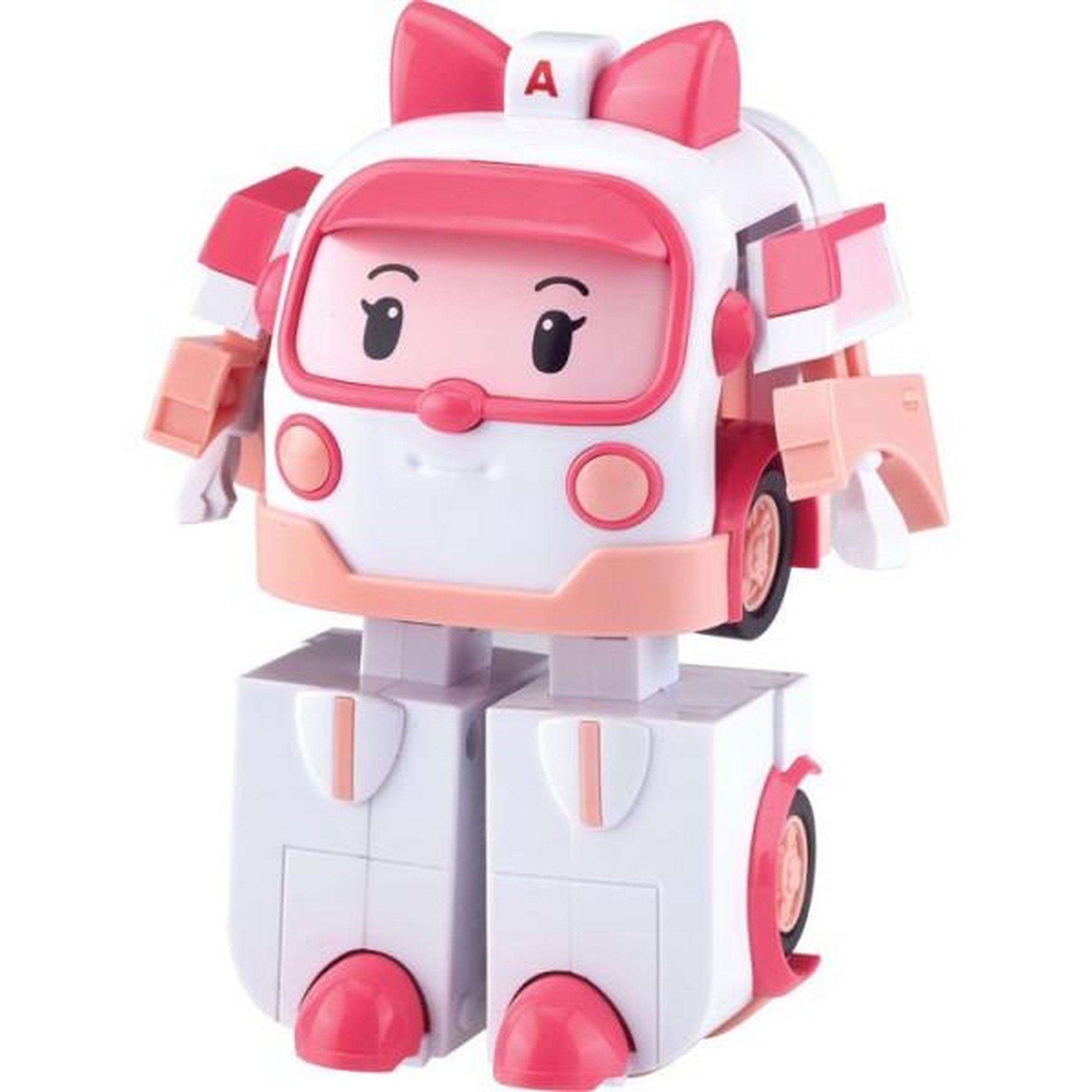 SILVERLIT Figurine robot 10 cm - Silverlit – Robocar Poli – Véhicule Transformable Ambre 2-en-1