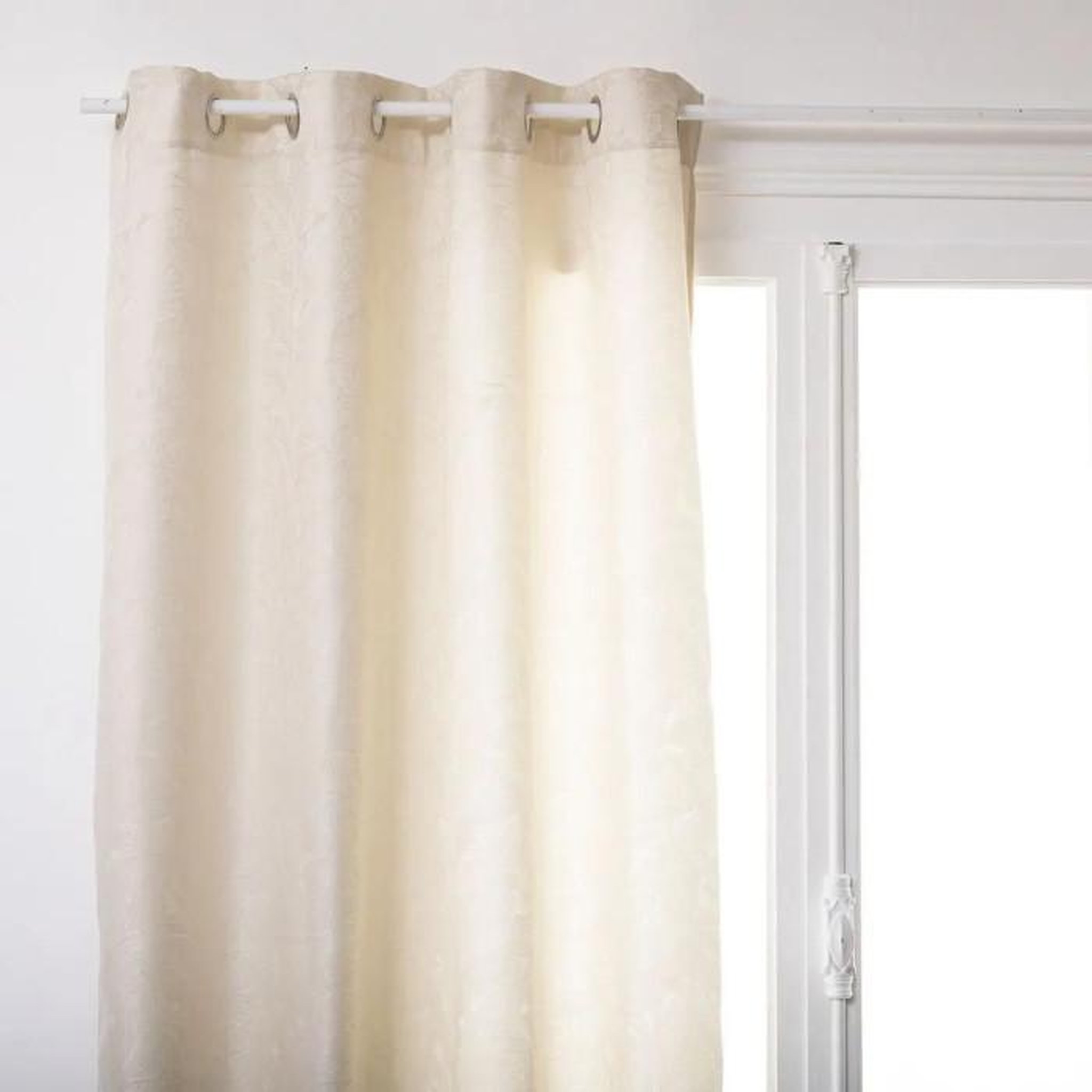 ATMOSPHERA Rideau à Œillets Jacquard  Kogur  140x260cm Ivoire
