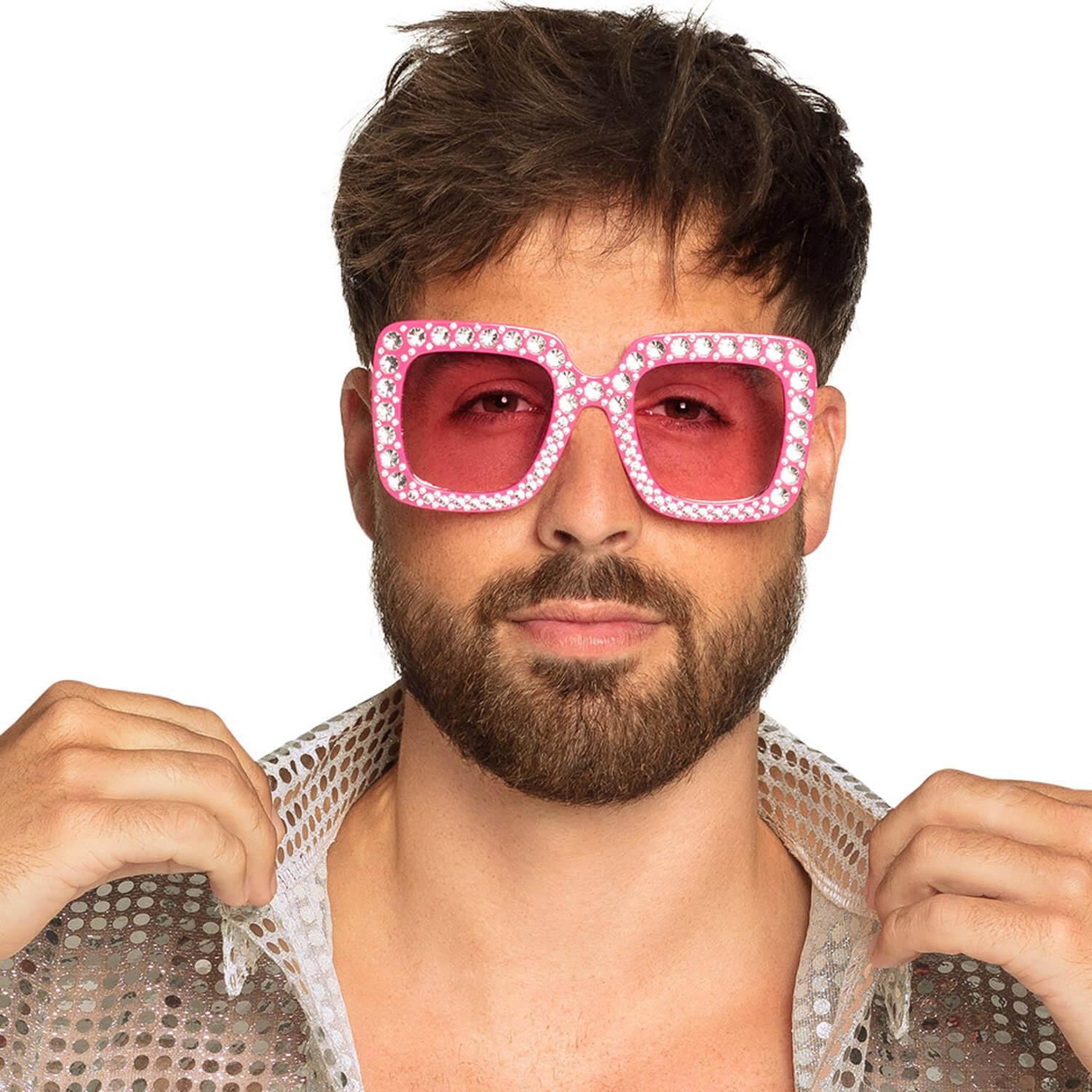 Voir la diapositive 2 : Boland Lunettes Party Bling Bling - Roses