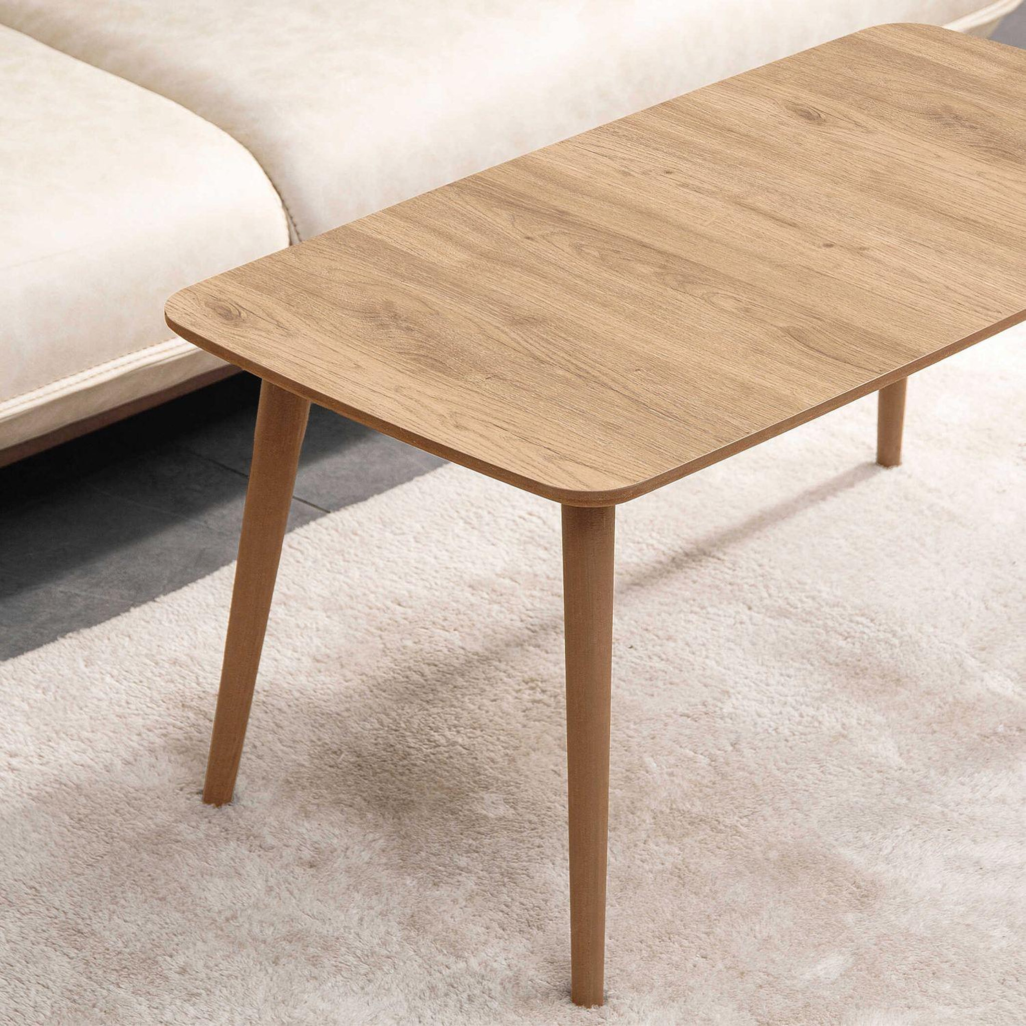 Voir la diapositive 3 : Habitat et Jardin Table basse en bois  luci  100 x 53 x 45 cm - chêne