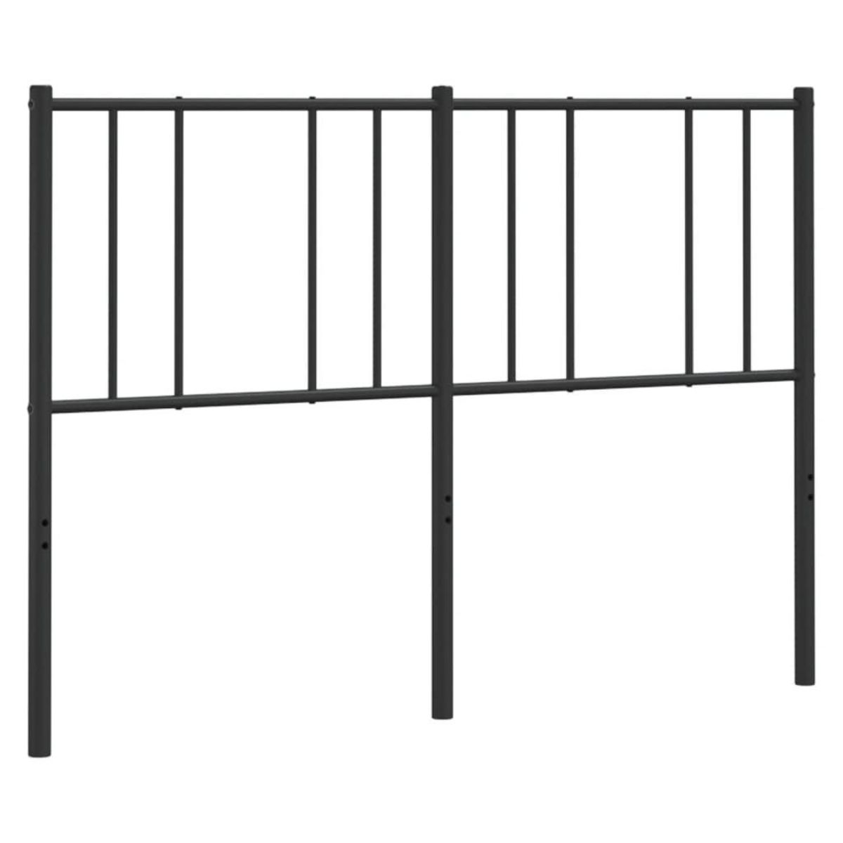 VIDAXL Tete de lit metal noir 140 cm