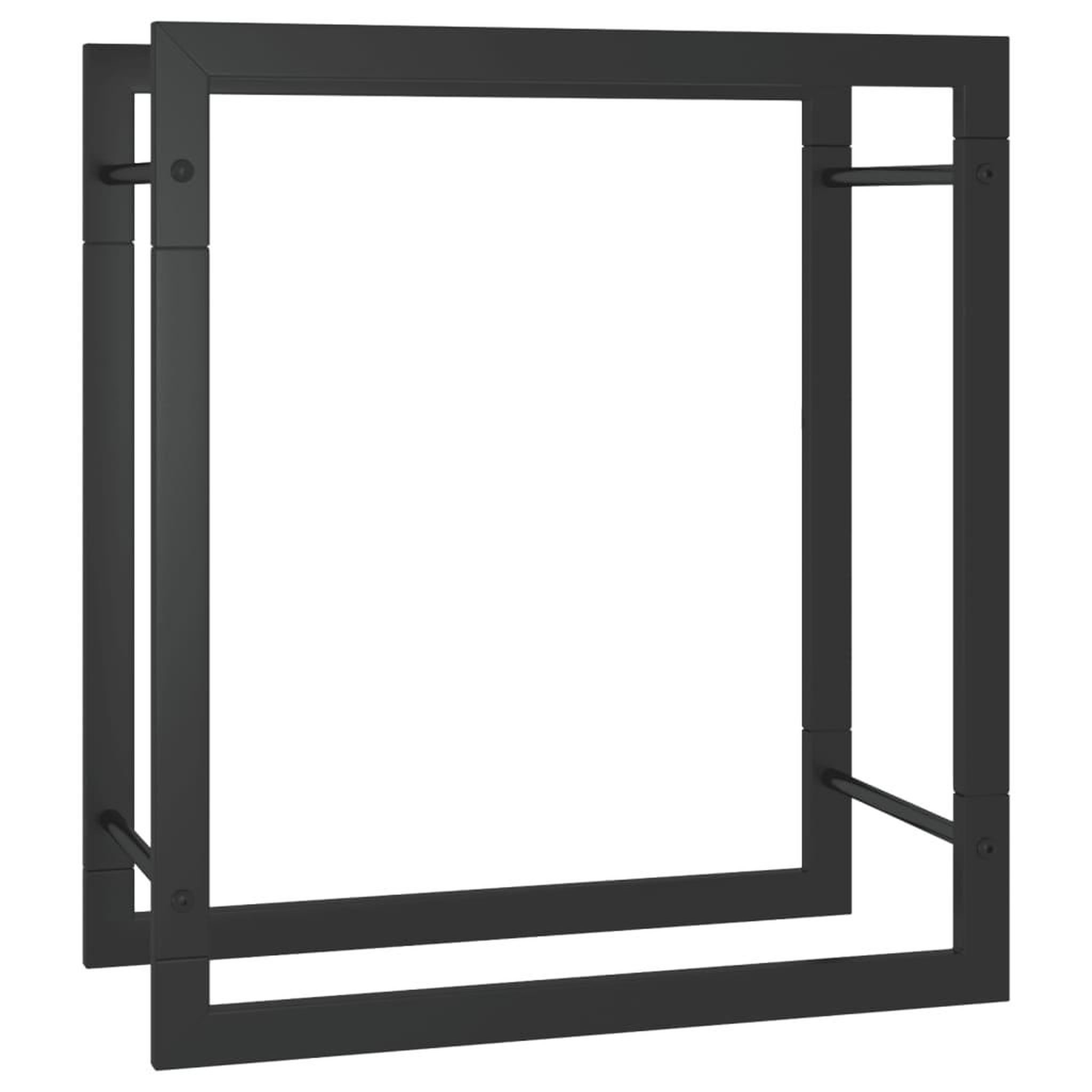 Voir la diapositive 2 : VIDAXL Portant de bois de chauffage Noir mat 50x28x56 cm Acier