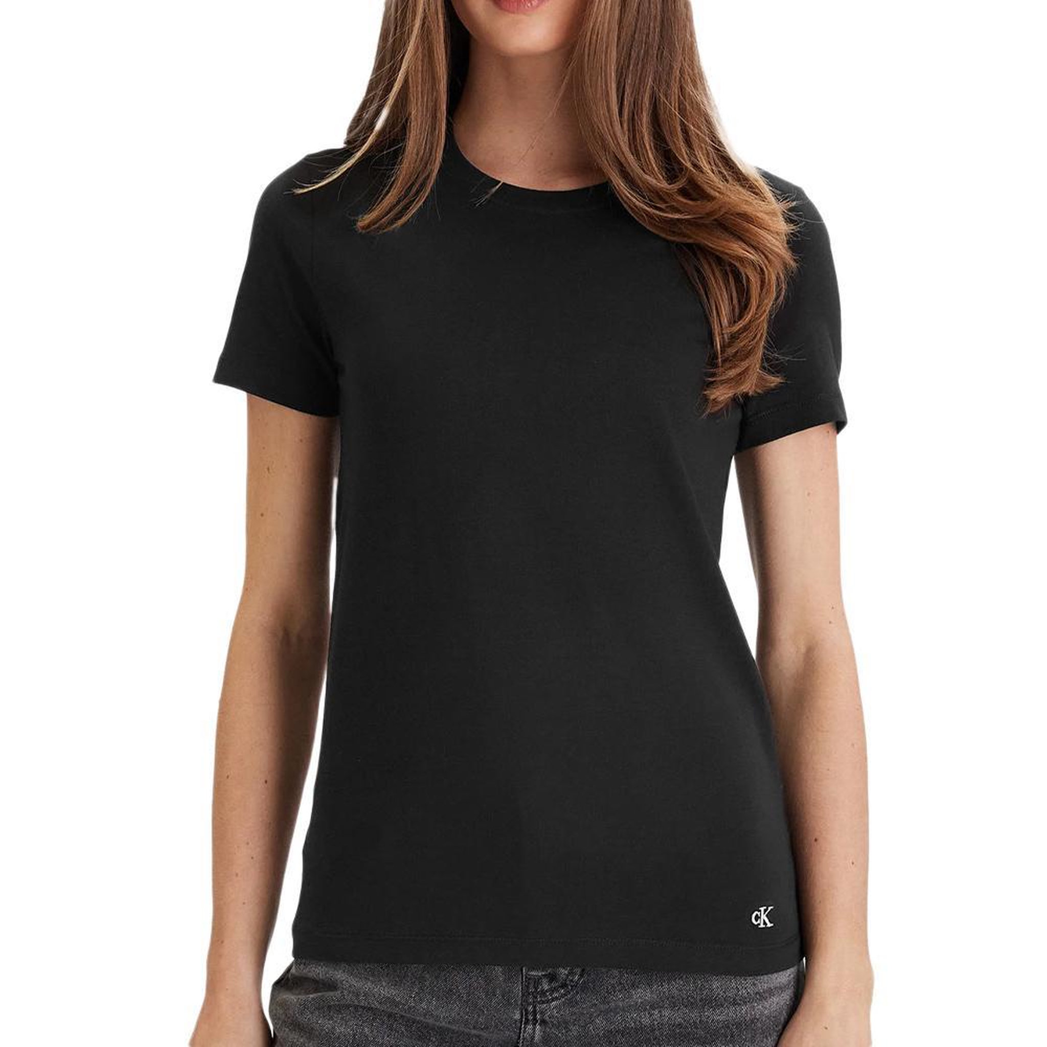 Voir la diapositive 2 : CALVIN KLEIN JEANS X3 T-Shirt Noir Mixte Calvin Klein Jeans Cotton