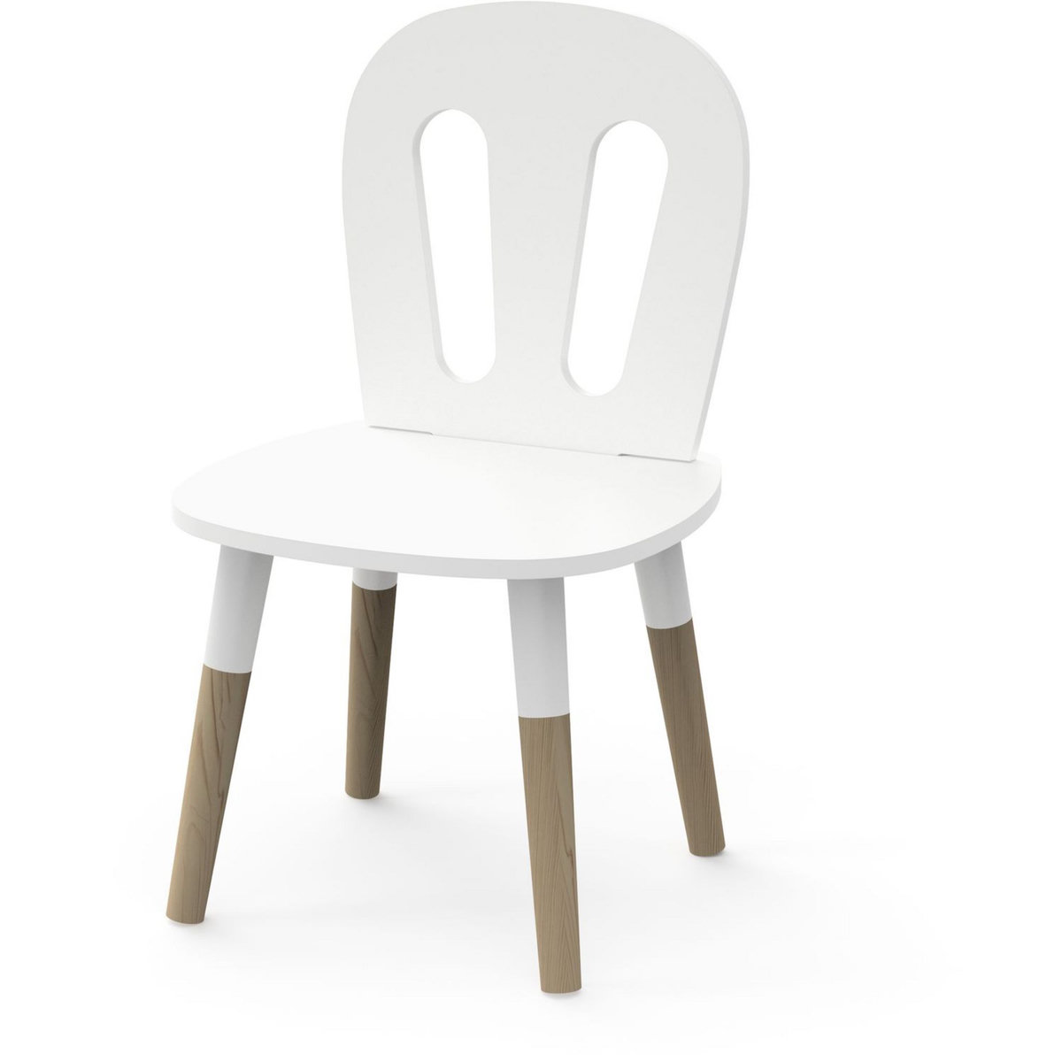 Set enfant 1 table 2 chaises blanc LINIA