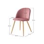Voir la diapositive 4 : Rendez vous déco Lot de 2 chaises en velours bleu foncé et pieds en métal - Cozy