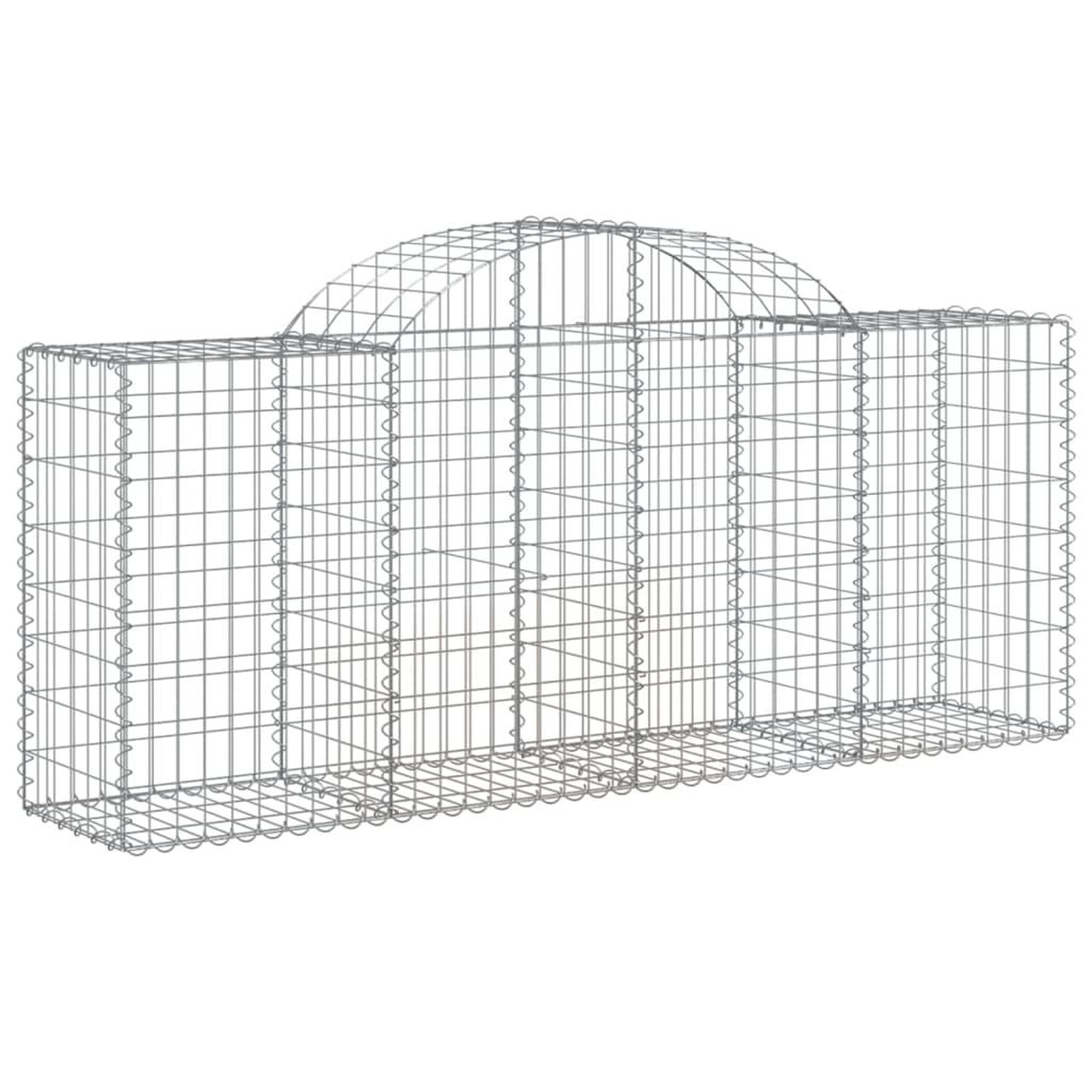 Voir la diapositive 3 : VIDAXL Paniers a gabions arques 13 pcs 200x50x80/100 cm Fer galvanise