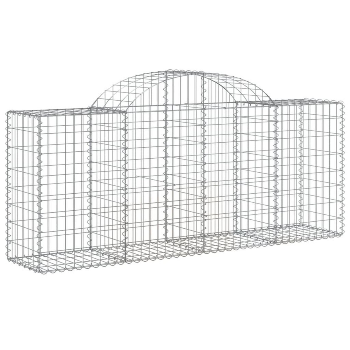 VIDAXL Paniers a gabions arques 13 pcs 200x50x80/100 cm Fer galvanise