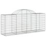 Voir la diapositive 3 : VIDAXL Paniers a gabions arques 13 pcs 200x50x80/100 cm Fer galvanise