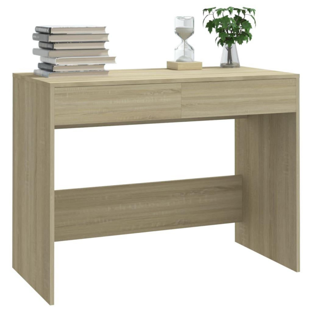 VIDAXL Bureau Chene sonoma 101x50x76,5 cm Bois d'ingenierie