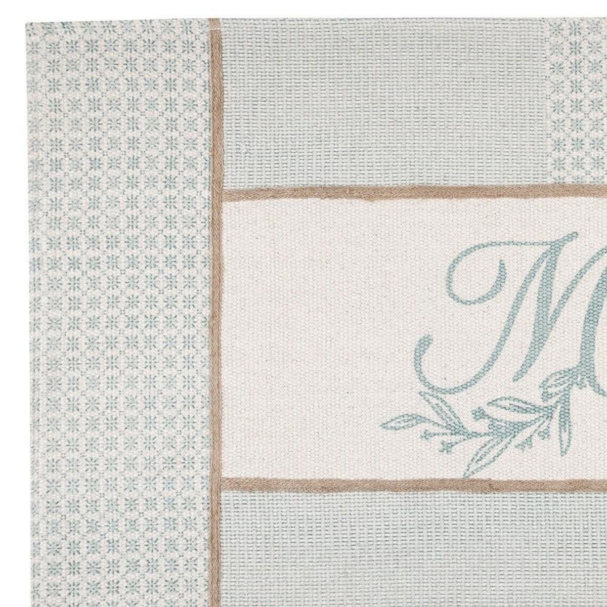 Lovely Casa Tapis 60x90 cm Constance azur coton