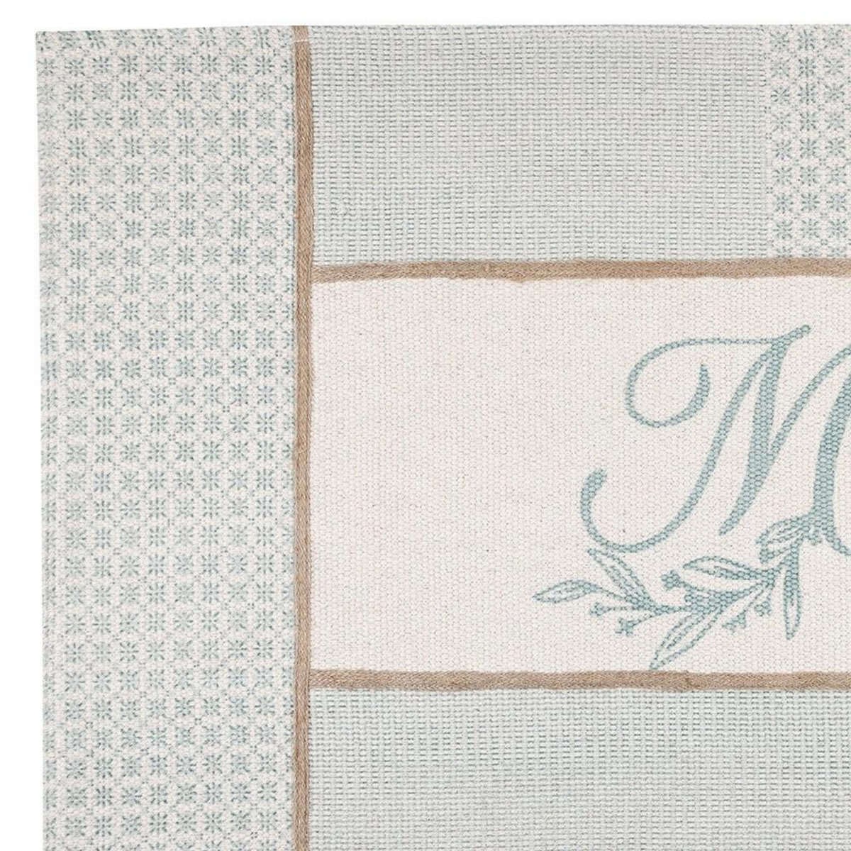 Lovely Casa Tapis 60x90 cm Constance azur coton