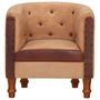 Voir la diapositive 2 : VIDAXL Chaise cabriolet marron cuir veritable bois de manguier massif